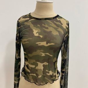 Mesh Camo Long Sleeve